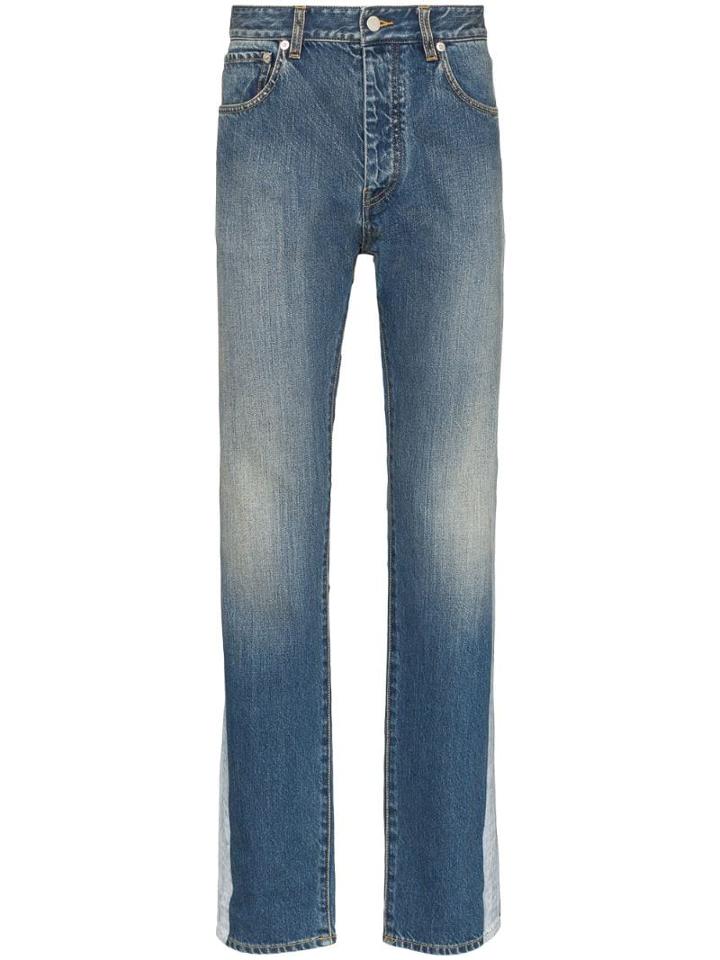 Ambush Reflective Panel Straight Leg Jeans - Blue