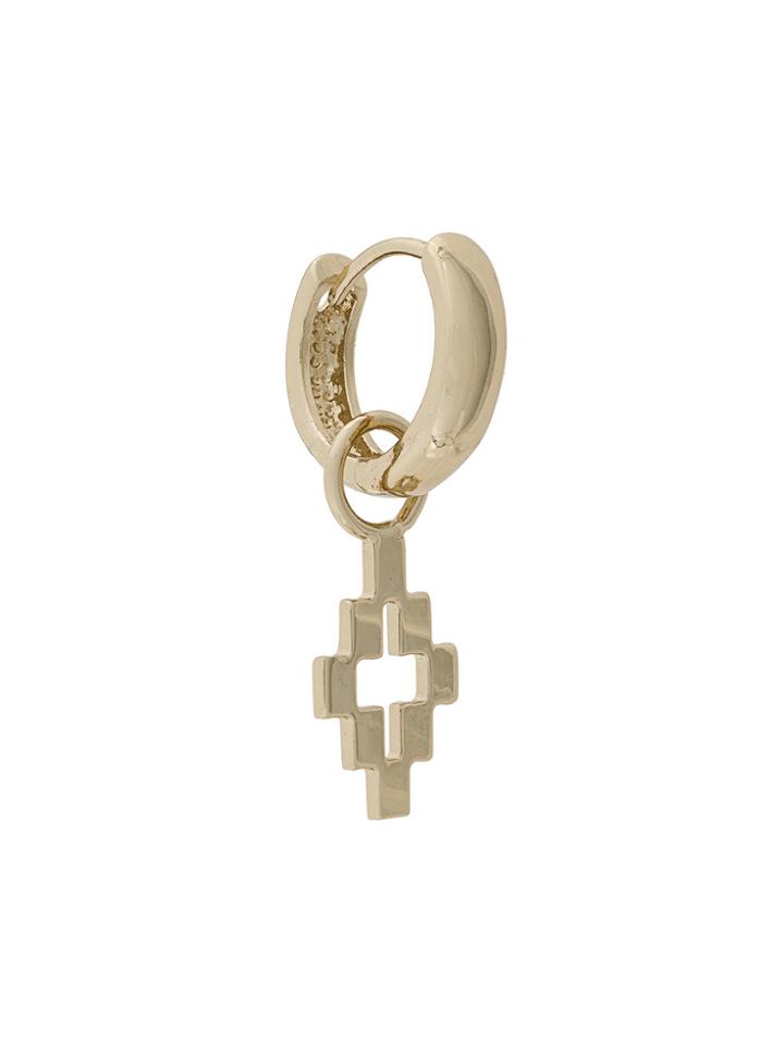 Marcelo Burlon County Of Milan Drop Logo Mini Hoop Earrings - Metallic