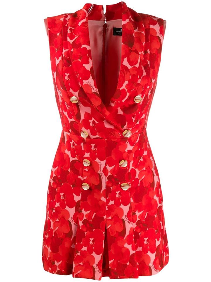 Elisabetta Franchi Floral Print Dress - Red