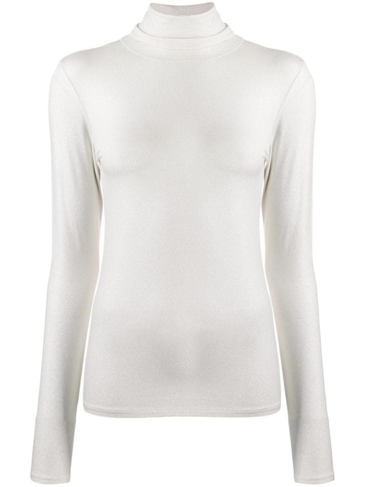 Majestic Filatures Turtle-neck Long Sleeve Top - White