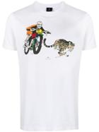 Ps Paul Smith Ps Motocross Print T-shirt - White