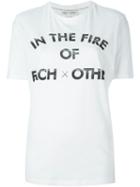 Each X Other In The Fire Of Print T-shirt, Women's, Size: S, White, Cotton