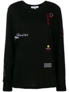 Proenza Schouler L/s T-shirt-emb Worn Fine T-shirt Jersey - Black