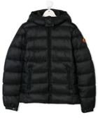 Save The Duck Kids Hooded Padded Jacket - Black