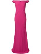 Alexander Mcqueen Bardot Evening Gown - Pink & Purple