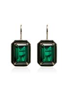 Alison Lou 14kt Gold Emerald Earrings - Green