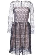 Ermanno Scervino - Longsleeved Lace Dress - Women - Silk/nylon - 42, Black, Silk/nylon