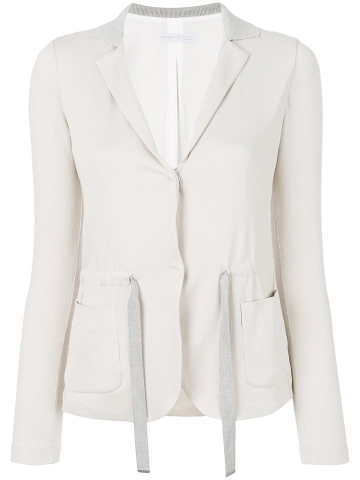 Fabiana Filippi Ribbed Blazer - Nude & Neutrals