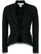 Christian Dior Vintage Fringed Knitted Jacket - Black
