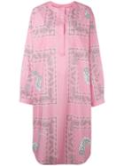 Natasha Zinko - Printed Shirt Dress - Women - Cotton - 40, Pink/purple, Cotton
