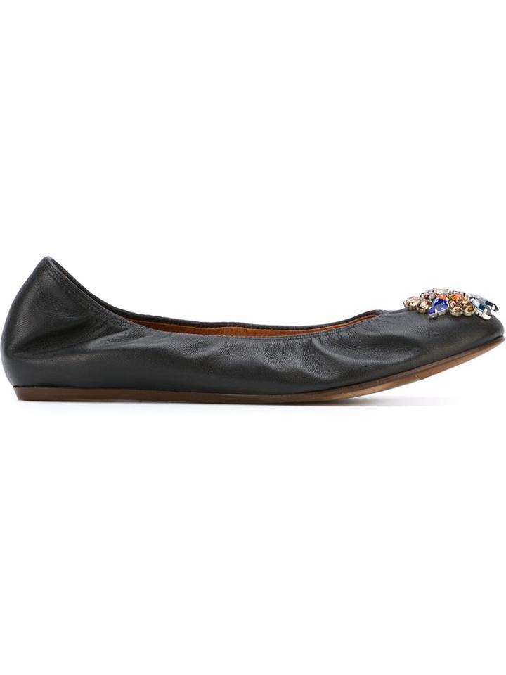 Lanvin Embellished Ballerinas