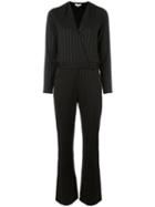 Paul & Joe Pinstriped Jumpsuit, Women's, Size: 38, Black, Virgin Wool/polyester/spandex/elastane/viscose