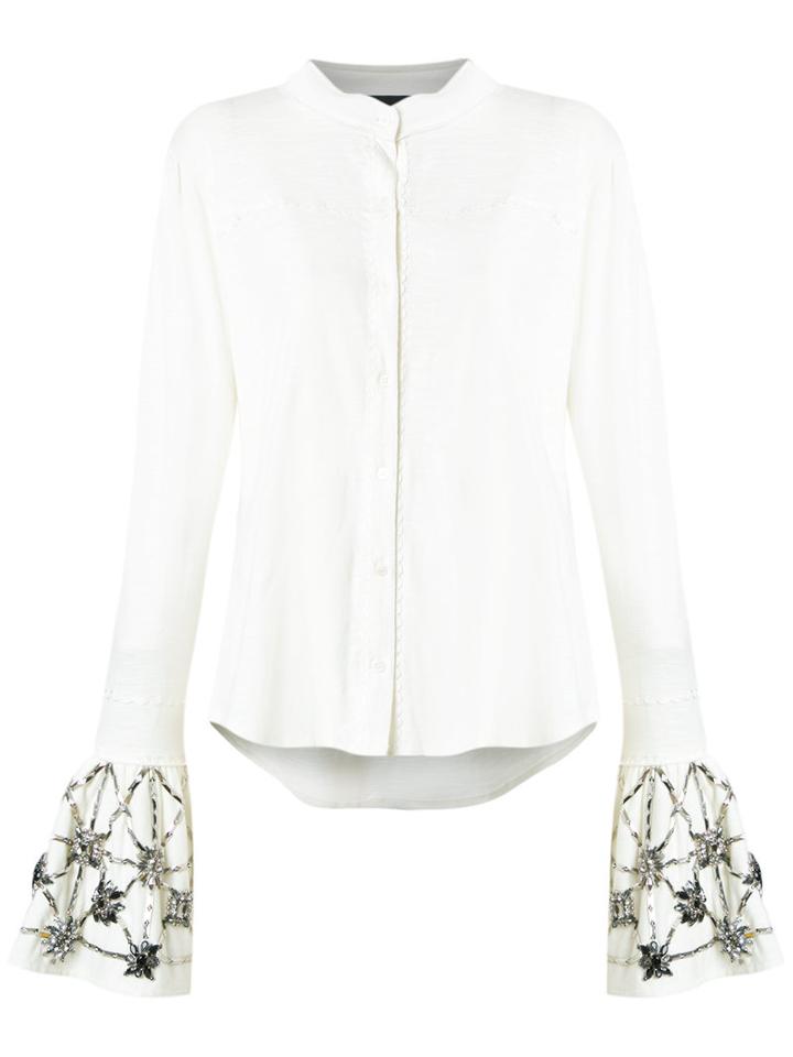 Andrea Bogosian - Embellished Shirt - Women - Cotton - P, White, Cotton