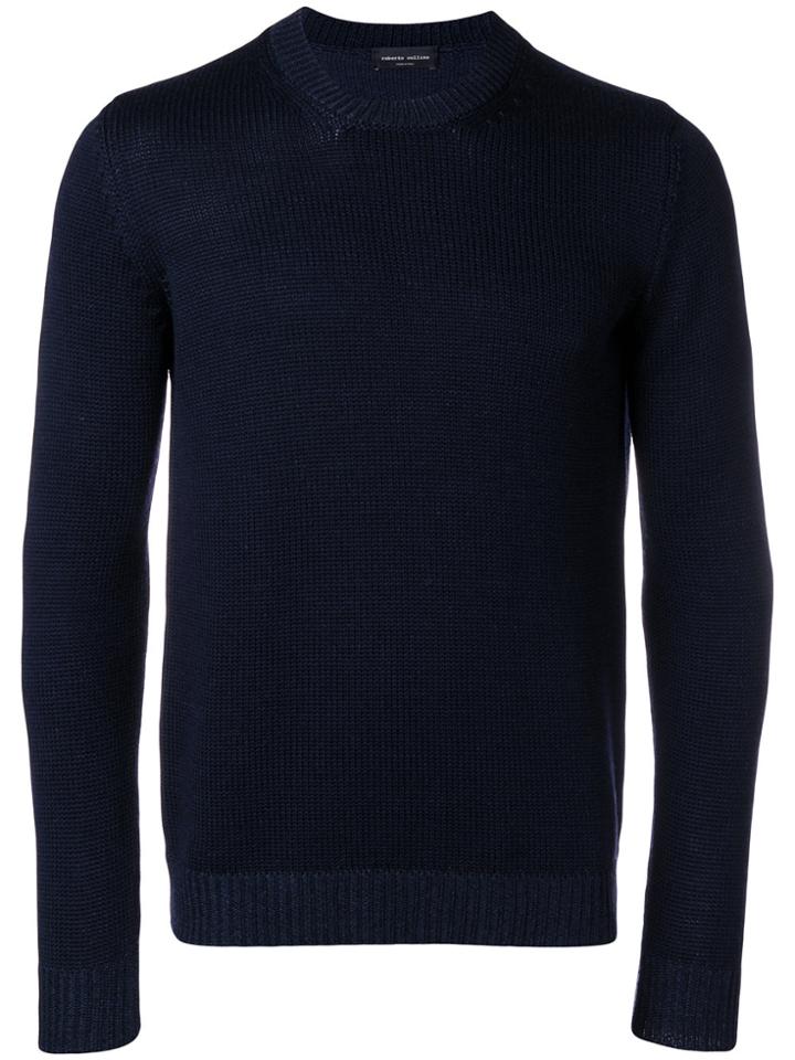 Roberto Collina Chunky Knit Jumper - Blue