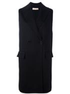 Marni Sleeveless Coat, Women's, Size: 38, Black, Angora/cashmere/virgin Wool