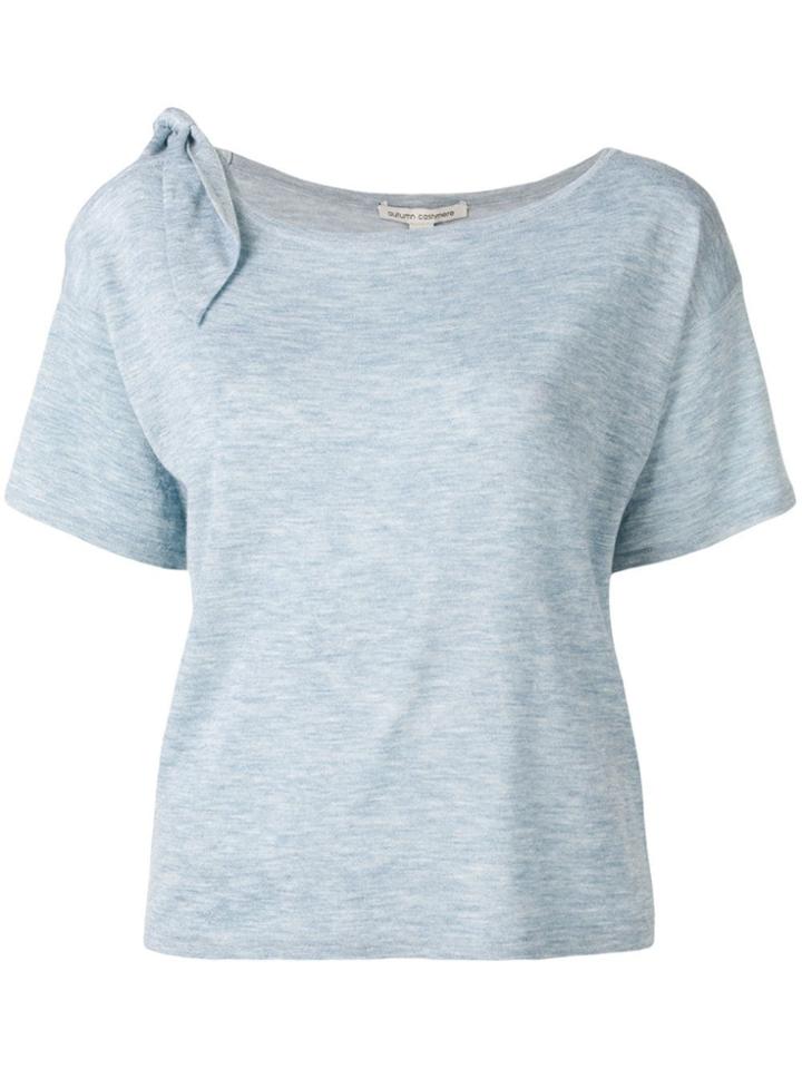 Autumn Cashmere Tied Shoulder T-shirt - Blue