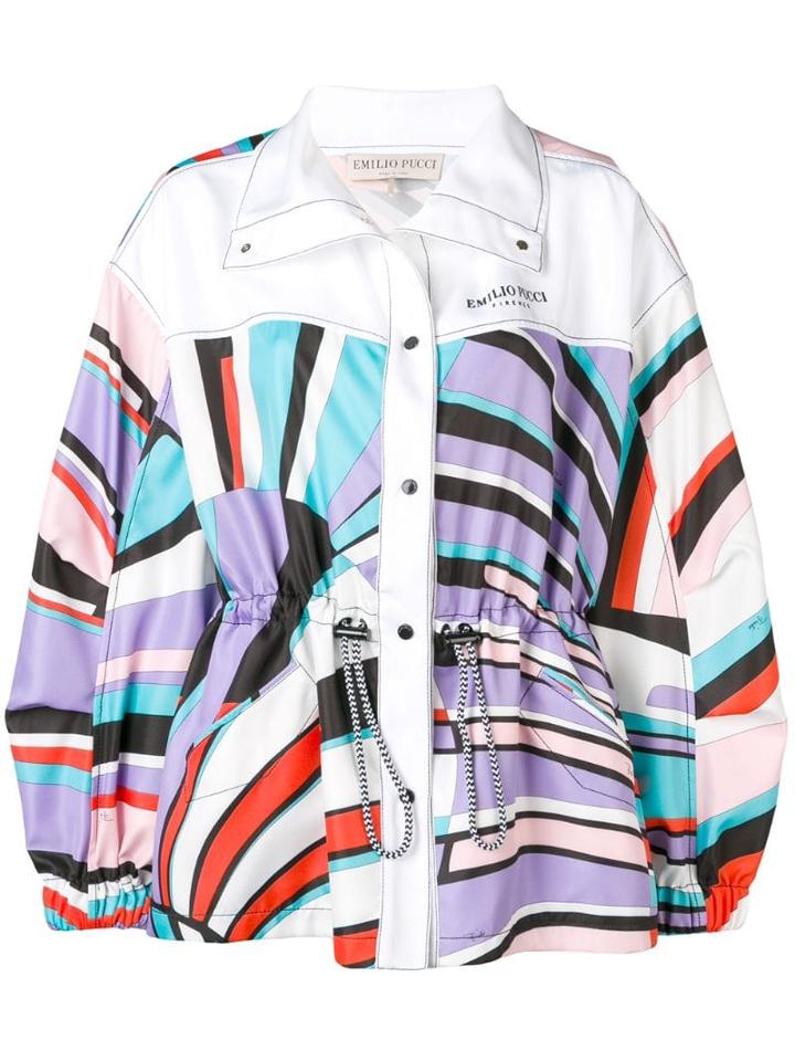Emilio Pucci Shell Print Windbreaker Jacket - White