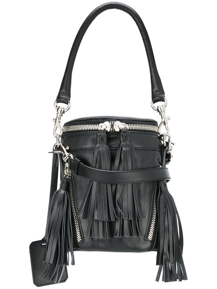 Andrea Incontri Small Fringed Crossbody Bag, Women's, Black