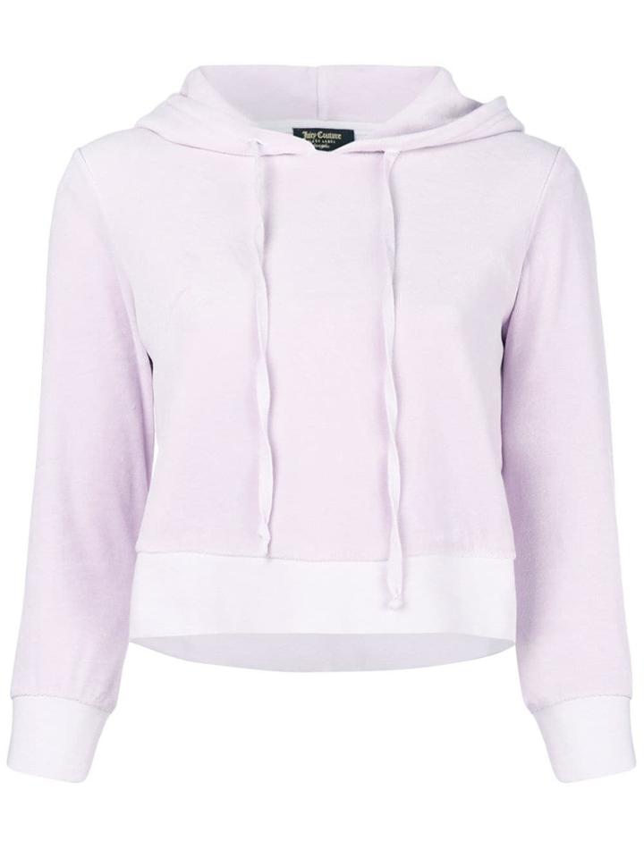Juicy Couture Swarovski Personalisable Velour Hooded Pullover - Pink