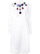 Christopher Kane Jewel Cotton Shirt Dress - White
