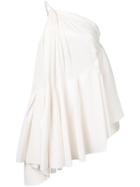 Jacquemus Striped Panelled Asymmetric Dress - White
