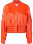 Stand Elasticated Bomber Jacket - Red