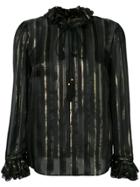 Philosophy Di Lorenzo Serafini Striped Fitted Blouse - Black