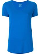 Majestic Filatures V Neck T-shirt, Women's, Size: 4, Blue, Viscose/spandex/elastane