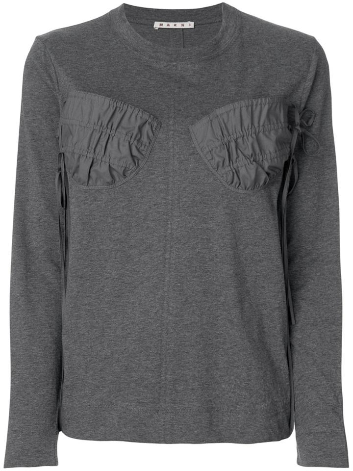 Marni Girocollo Long Sleeved Top - Grey