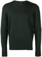 Zanone Ribbed Shoulder Sweater - Green