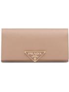 Prada Logo Foldover Mini Bag - Neutrals