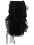 Nº21 Ruffle Trimming Skirt - Black