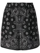 Alexander Wang Mini-paisley Print Shorts - Black