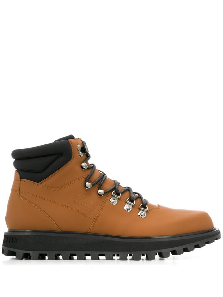 Dolce & Gabbana Vulcano Trekking Boots - Brown