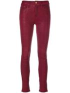 Frame Denim Skinny Leather Trousers - Red