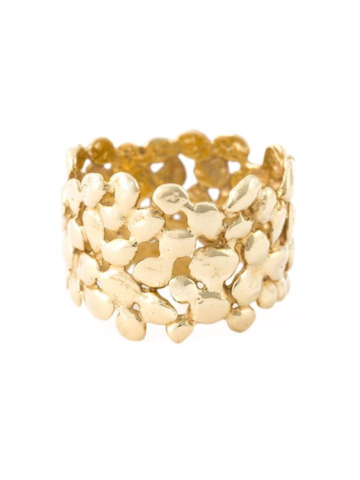 Natasha Collis 18kt Yellow Gold Cobbled Ring