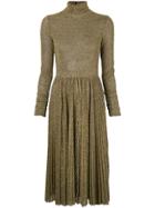 Philosophy Di Lorenzo Serafini Pleated Midi Dress - Metallic