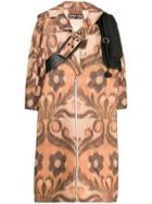 Chopova Lowena Floral Check Patterned Coat - Neutrals