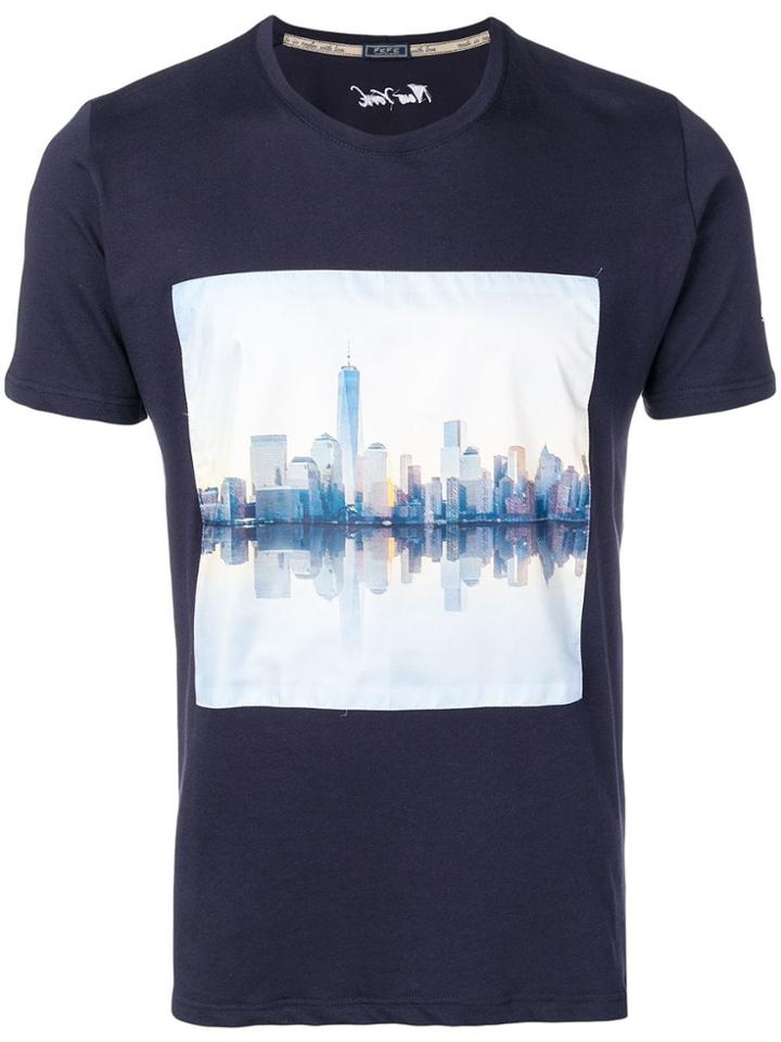 Fefè Skyline Print T-shirt - Blue