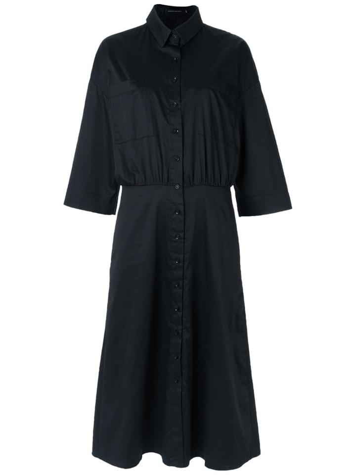 Andrea Marques - Shirt Dress - Women - Cotton - 40, Black, Cotton