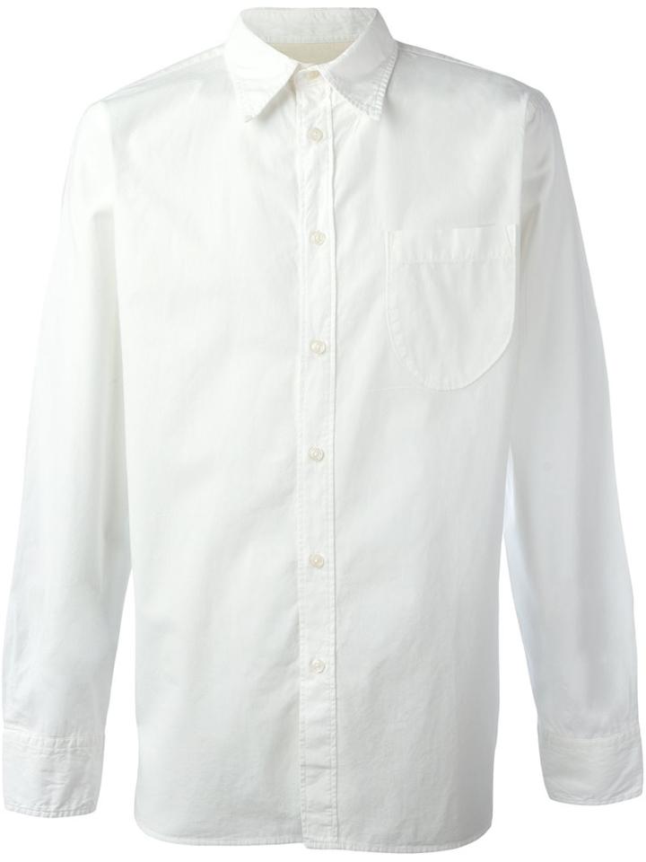 Universal Works Chest Pocket Shirt, Men's, Size: Large, Nude/neutrals, Cotton