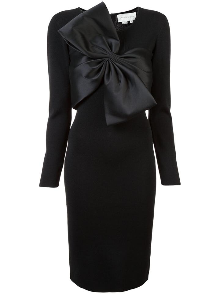 Sachin & Babi Bow Embellished Dress - Black