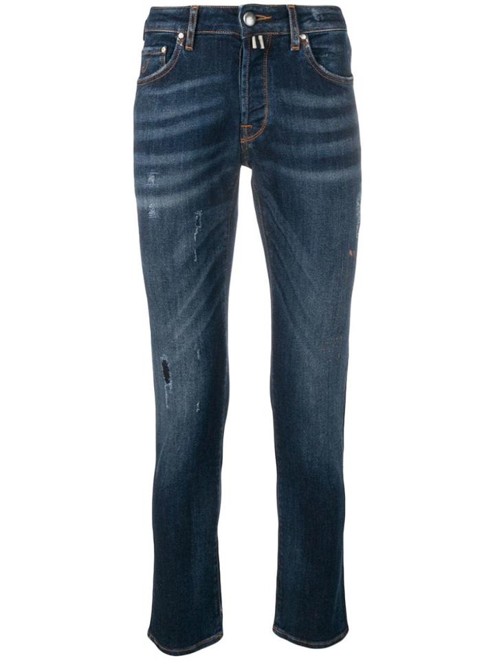 Jacob Cohen Distressed Slim Jeans - Blue