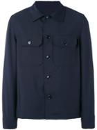 Military Shirt Jacket - Men - Cotton/mohair/wool - 50, Blue, Cotton/mohair/wool, Mp Massimo Piombo