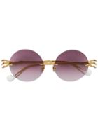 Anna Karin Karlsson Round Sunglasses - Pink & Purple
