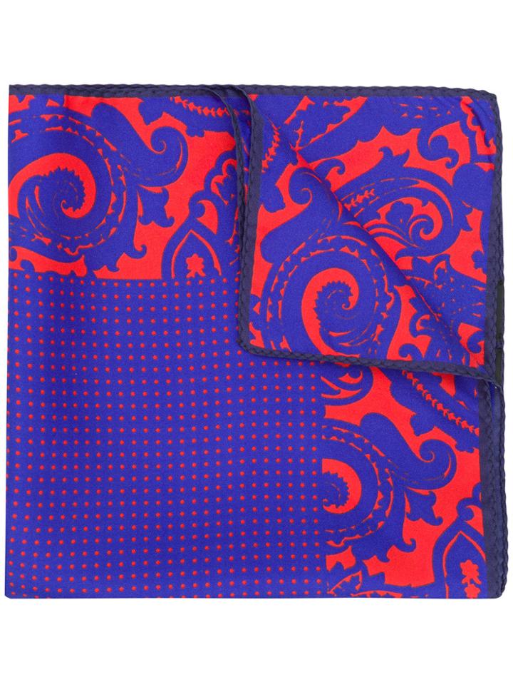 Etro Dotted Print Scarf - Blue
