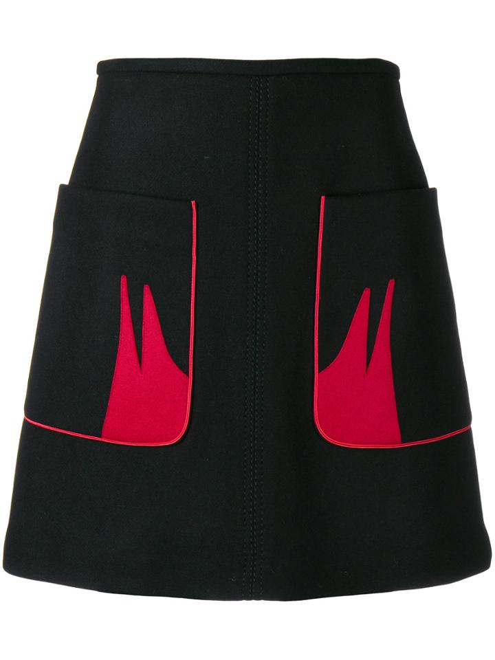 No21 Contrast Pocket Skirt - Black