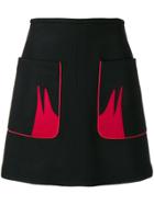 No21 Contrast Pocket Skirt - Black