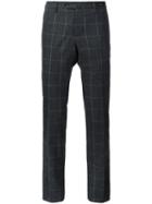 Pt01 Plaid Trousers, Men's, Size: 50, Grey, Spandex/elastane/virgin Wool