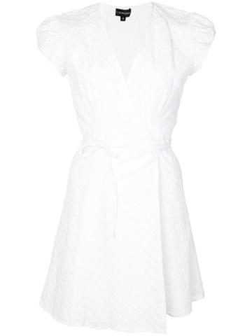 Callipygian Mini Wrap Dress - White